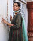 Nazneen Teal Side kali Anarkali Set