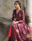 Nazneen Purple Anarkali Set