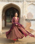 Nazneen Purple Anarkali Set