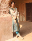 Nazneen Teal Blue Side kali Anarkali Set