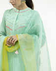 Gulnaaz Sea Green Panel Dupatta