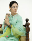 Gulnaaz Sea Green Panel Dupatta