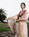 Heeriye Wine Rose Gold Lehenga