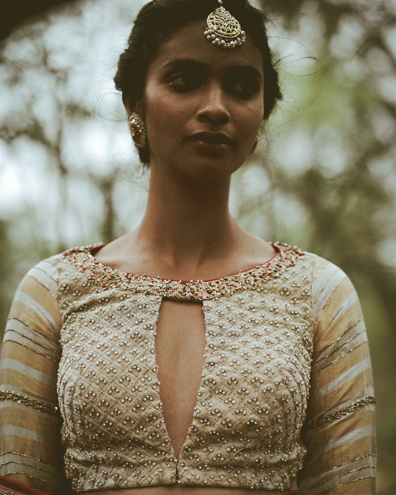 Heeriye Red Odhini Tissue Lehenga