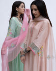 Gulnaaz Pastel Pink A-Line Pocket Kurta