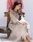 Gulnaaz Grey Side Puckering Kurta Set