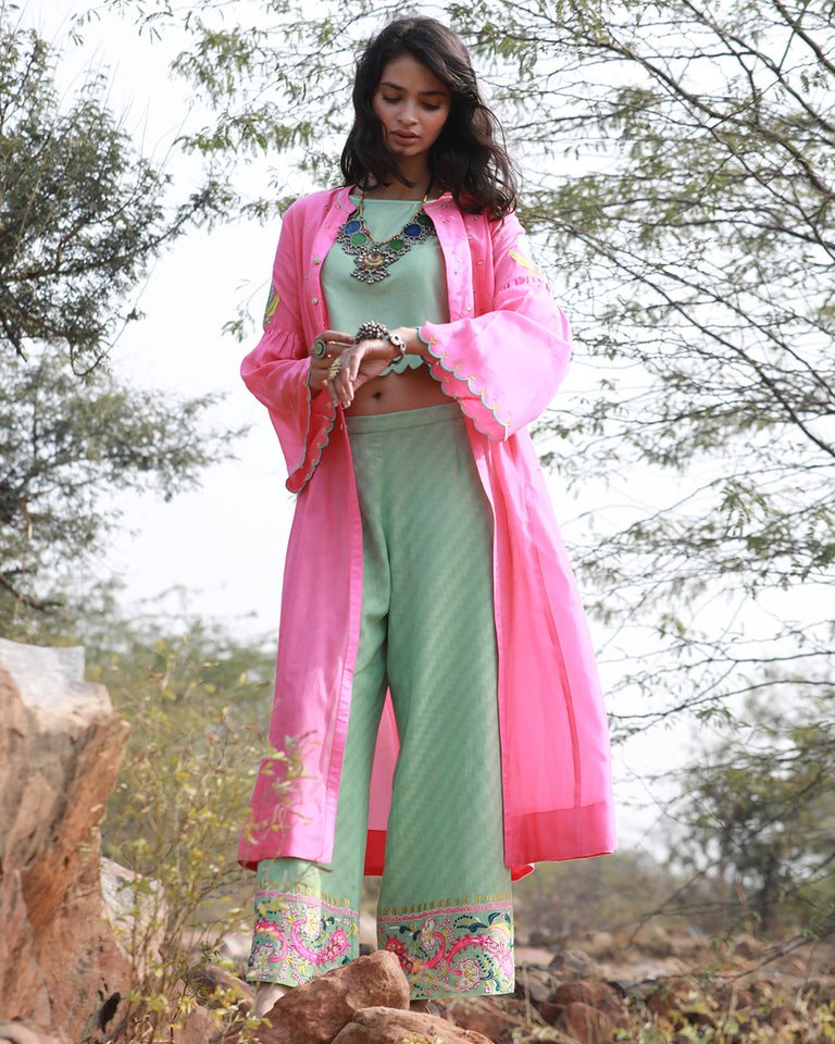 Bagh Pink Jacket Set – Raji Ramniq