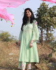 Bagh Mint Green Jacket Kurta Set