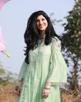 Bagh Mint Green Jacket Kurta Set