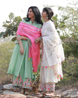 Bagh Mint Green Jacket Kurta Set