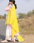 Bagh Pastel Pink Jacket Kurta Set