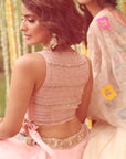 Pastel Pink Organza Lehenga