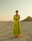 B.Green Printed Anarkali