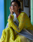 Firdaus Yellow Anarkali Set