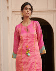 Zahra Hot Pink Bell Short Kurta Set