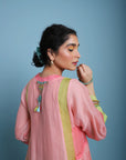 Life In Pink Blush Pink Side Puckering Kurta Set