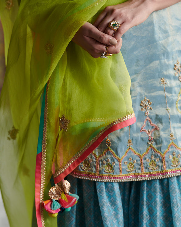 Zahra Green Gotta Tikki Dupatta