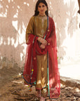 Zahra Golden A - Line Kurta Set