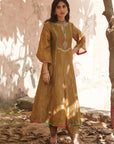 Zahra Golden A - Line Kurta Set