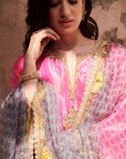 Zahra Hot Pink A - Line Kurta Set