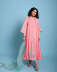 Life In Pink Organza Anarkali