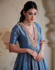 Zahra Moonlight Blue Anarkali Set