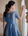 Zahra Moonlight Blue Anarkali Set