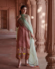 Zahra Ice Blue Line Dupatta