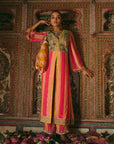 Khel Pink and Pastel Yoke Embellished Jacket Kurta Set