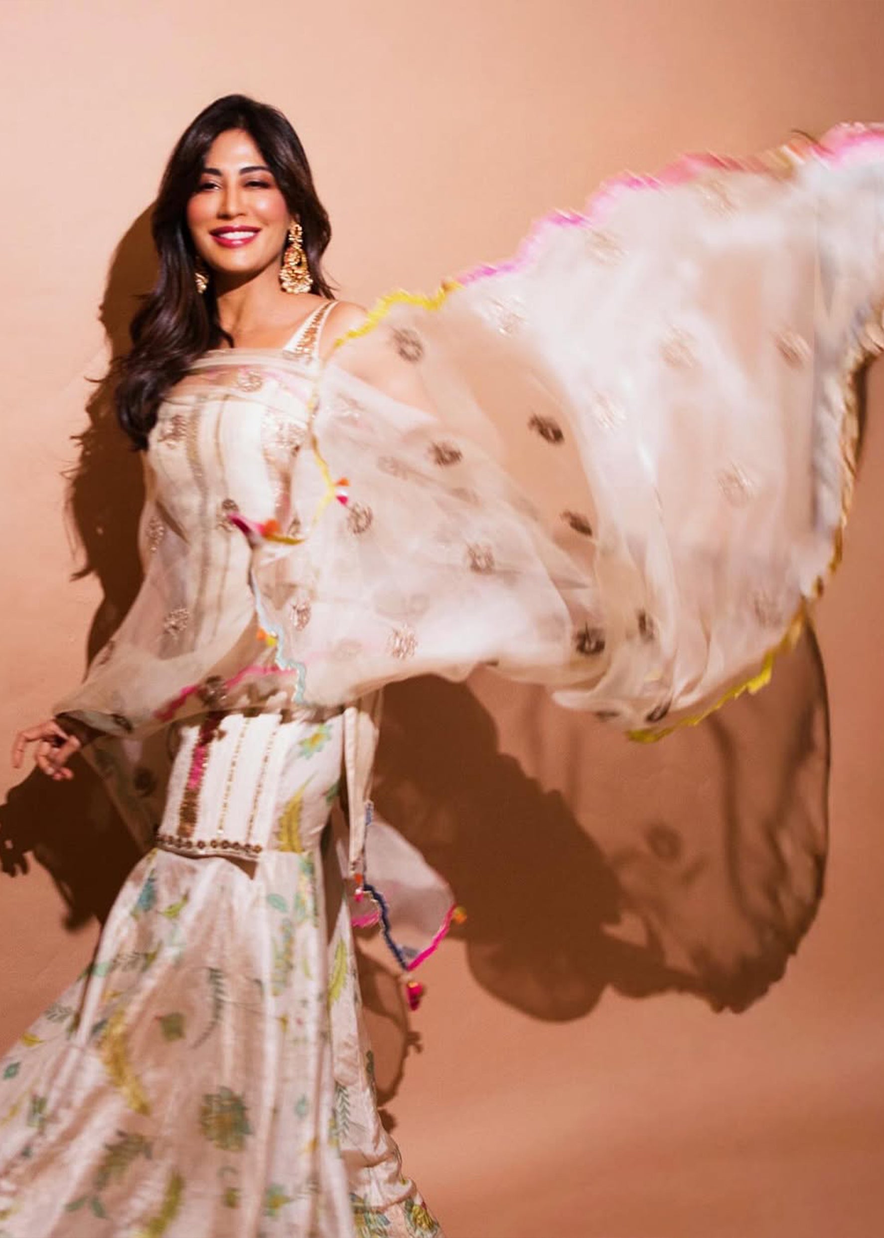 Chitrangda Singh Khel Ivory Gharara Set