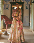 Khel Pastel Pink Printed Lehenga