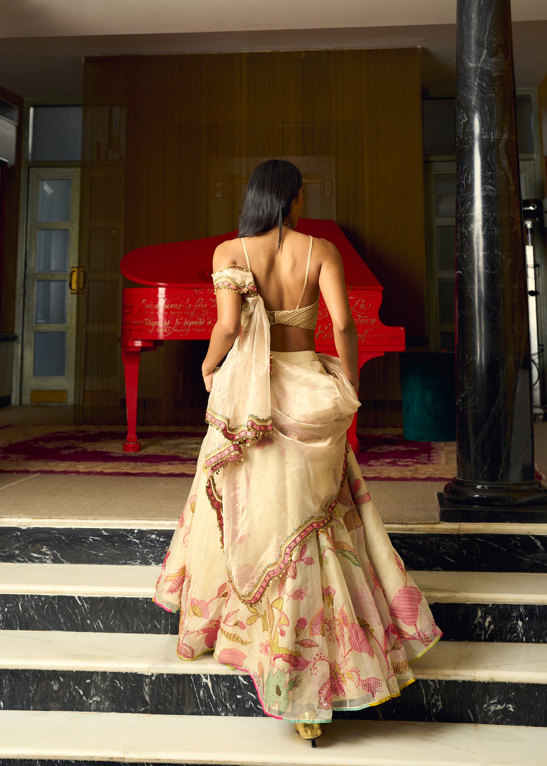 After Hours Ivory Embroidered Lehenga Set