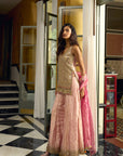 After Hours Nude Pink Mirror Sharara Set