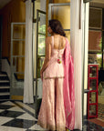 After Hours Nude Pink Mirror Sharara Set