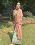 Sanjana Sanghi Sea Green Mirror Sharara Set