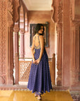 After Hours Purple Jacquard Yoke Anarkali Set