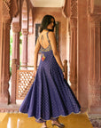 After Hours Purple Jacquard Yoke Anarkali Set