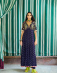 After Hours Purple printed Embroidered Yoke Anarkali Set