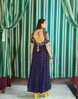 After Hours Purple printed Embroidered Yoke Anarkali Set
