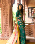 After Hours Emarald Green Printed Gharara Set