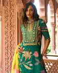 After Hours Emarald Green Printed Gharara Set