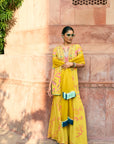 After Hours Yellow Printed Gharara Set