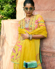 After Hours Yellow Printed Gharara Set