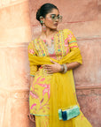After Hours Yellow Printed Gharara Set
