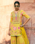 After Hours Yellow Printed Gharara Set