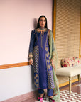 After Hours Purple Panel Embroidered Kurta Set
