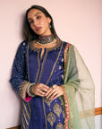 After Hours Purple Panel Embroidered Kurta Set