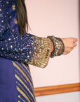 After Hours Purple Panel Embroidered Kurta Set