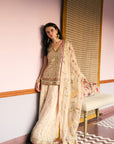 After Hours Grey Gold Ivory Mirror Sharara Set