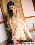 After Hours Grey Gold Ivory Mirror Sharara Set